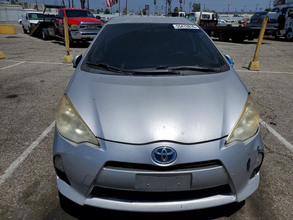 2013 Toyota Prius c VIN JTDKDTB36D1531029 COPART salvage auction — SIDE, CA - SALVAGE CERTIFICATE, sold $725 on 2026-07-24 (photo 5)