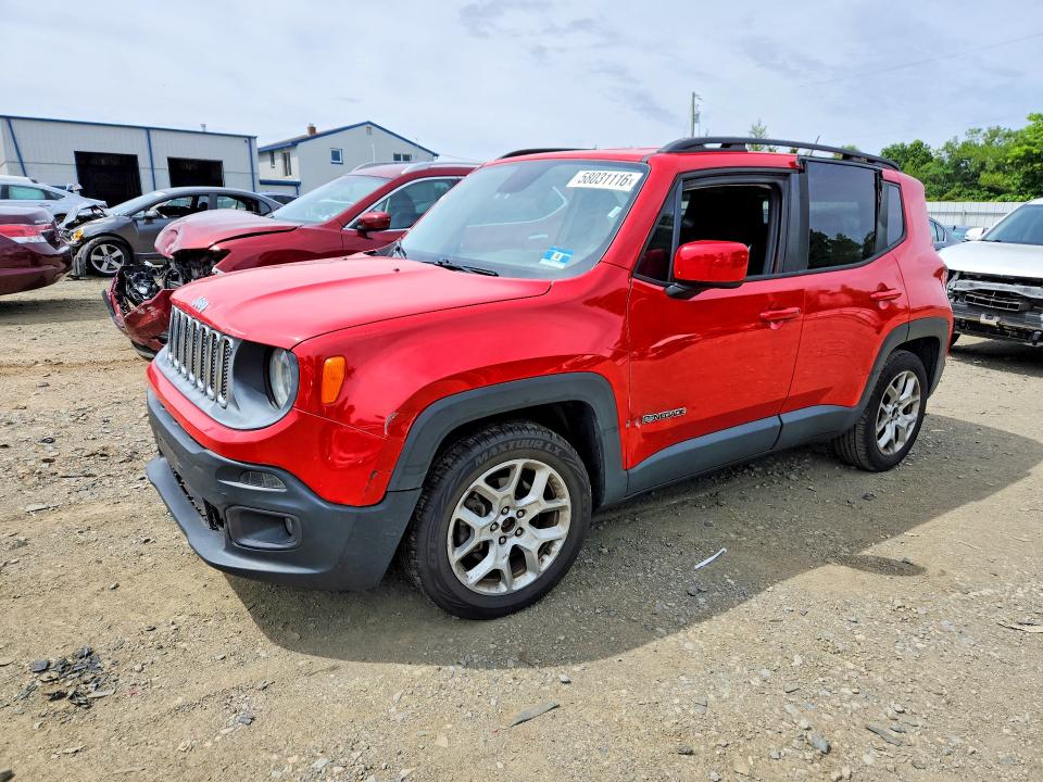 2016 Jeep Renegade VIN ZACCJABT6GPD08141 COPART salvage auction — REAR END, Pa - Cert Of Title (P), sold $775 on 2026-08-17 (photo 1)