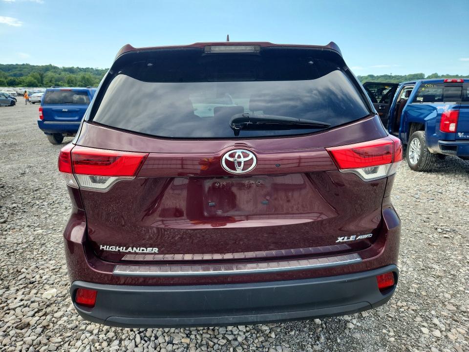 2019 Toyota Highlander VIN 5TDJZRFHXKS723530 COPART salvage auction — FRONT END, Il - Salvage Certificate, sold $7,800 on 2026-07-29 (photo 6)