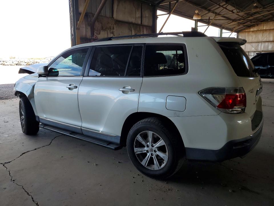 2013 Toyota Highlander VIN 5TDBK3EH9DS242033 COPART salvage auction — FRONT END, Az - Cert Of Title - Salvage, sold $1,500 on 2026-07-20 (photo 2)