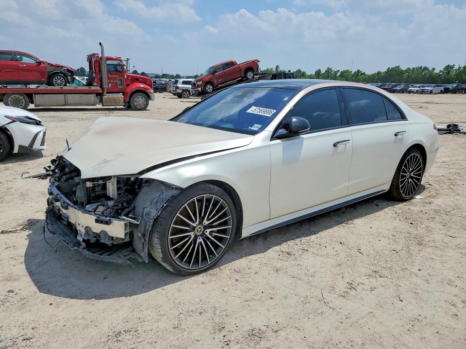 2021 Mercedes-benz S-klasse VIN W1K6G7GBXMA027329 COPART salvage auction — FRONT END, Tx - Salvage Vehicle Title, sold $17,400 on 2026-07-28 (photo 1)