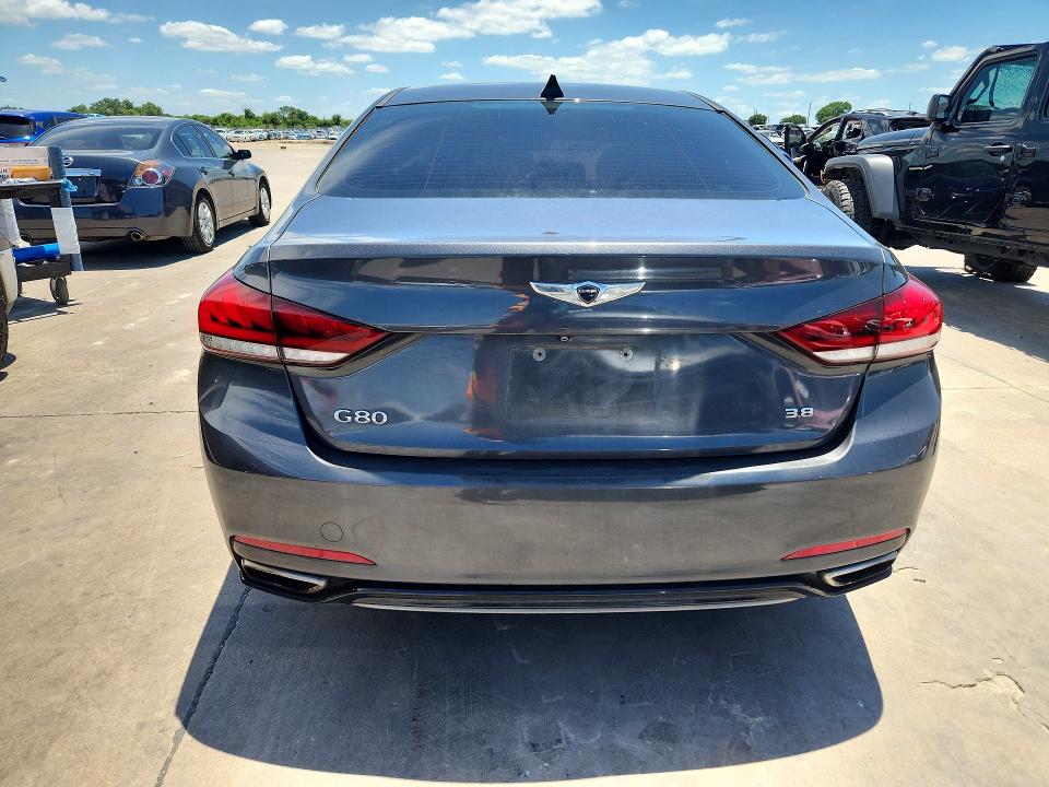 2018 Genesis G80 VIN KMHGN4JE6JU236112 COPART salvage auction — FRONT END, Tx - Salvage Vehicle Title, sold $3,350 on 2026-07-30 (photo 6)