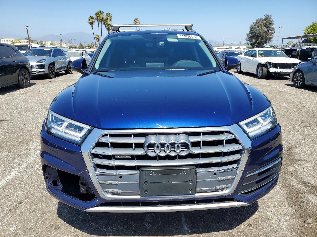 2019 Audi Q5 VIN WA1BNAFY7K2049694 COPART salvage auction — Front End, CA - SALVAGE CERTIFICATE, sold $10,100 on 2026-07-10 (photo 5)