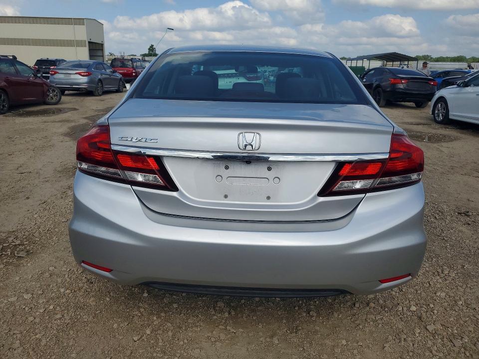 2015 Honda Civic VIN 19XFB2F7XFE056662 COPART salvage auction — HAIL, Ks - Cert Of Title-Salvage, sold $5,000 on 2026-07-02 (photo 6)