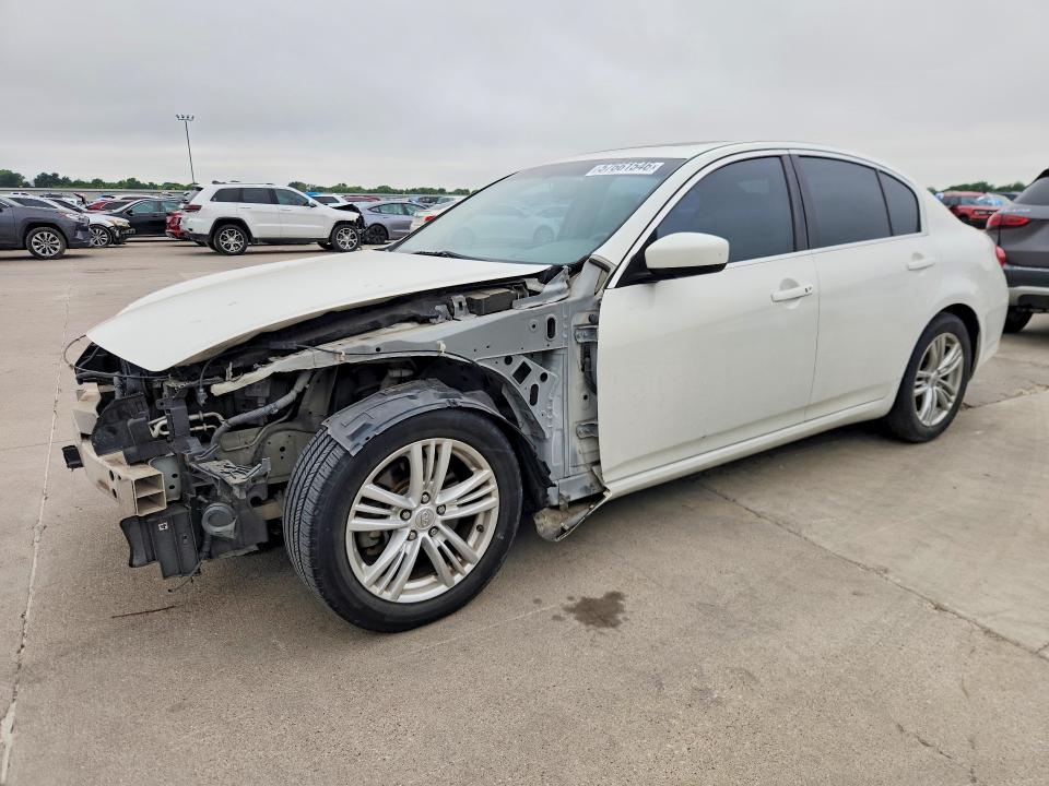 2012 Infiniti G VIN JN1DV6APXCM810284 COPART salvage auction — FRONT END, Tx - Salvage Vehicle Title, sold $525 on 2026-07-16 (photo 1)