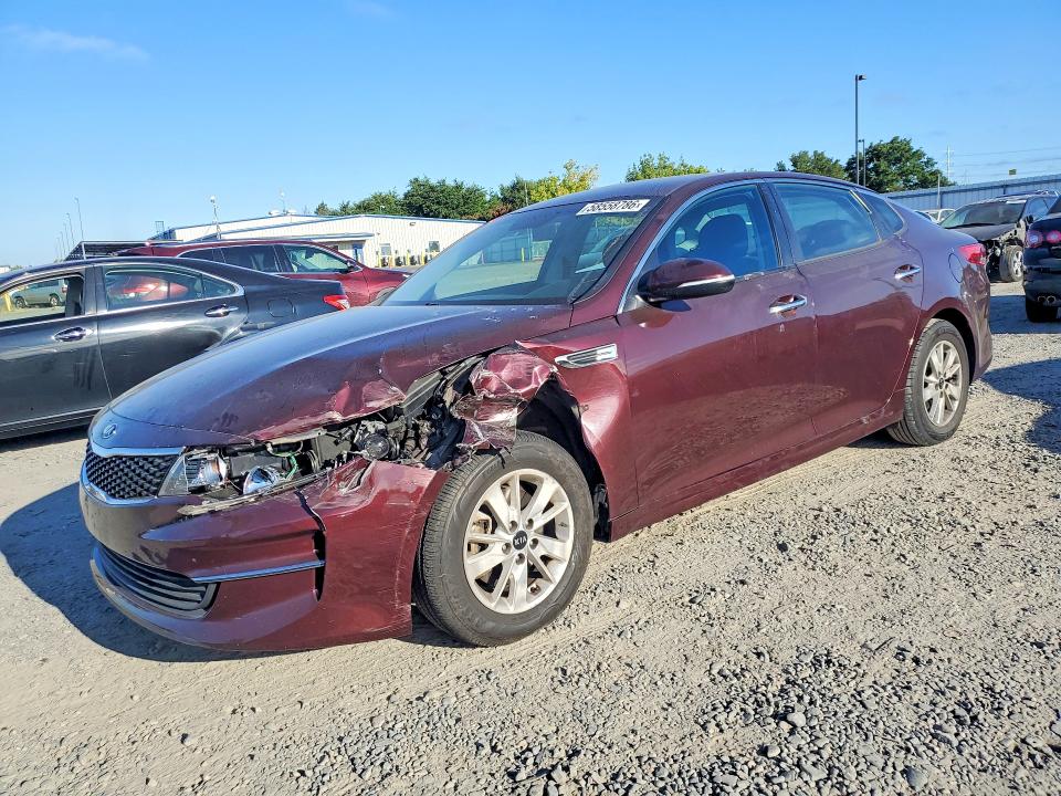 2018 Kia VIN 5XXGT4L37JG180743 COPART salvage auction — FRONT END, Ca - Salvage Certificate, sold $675 on 2026-07-02 (photo 1)