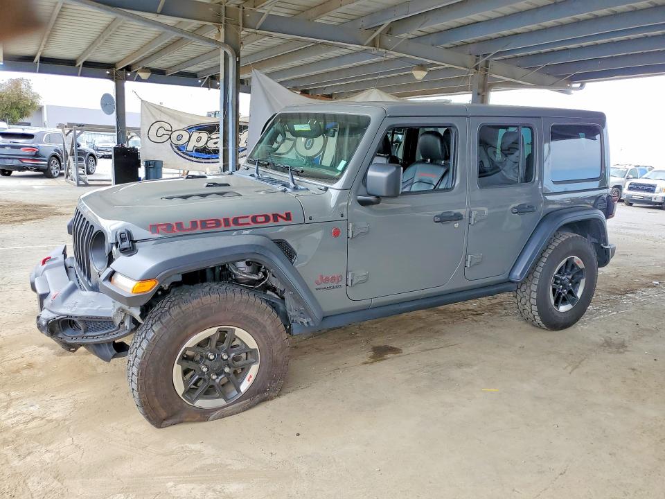 2021 Jeep Wrangler unlimited VIN 1C4HJXFNXMW522696 COPART salvage auction — FRONT END, CA - SALVAGE CERTIFICATE, sold $13,500 on 2026-07-16 (photo 1)