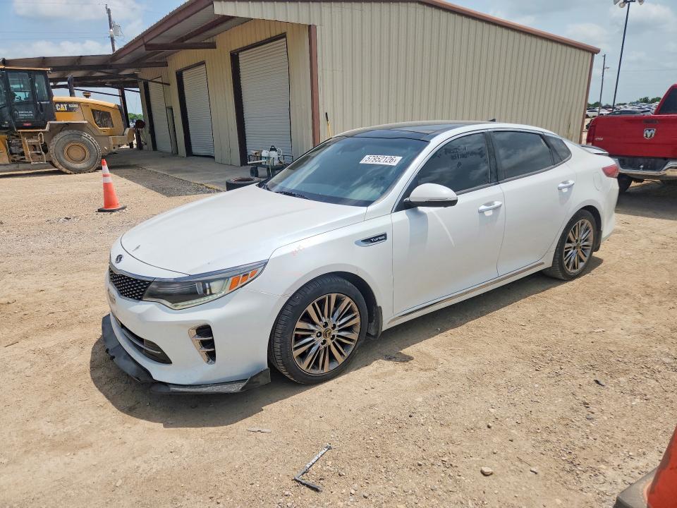 2016 Kia Optima VIN 5XXGV4L25GG095345 COPART salvage auction — REAR END, Tx - Salvage Vehicle Title, sold $1,100 on 2026-07-29 (photo 1)