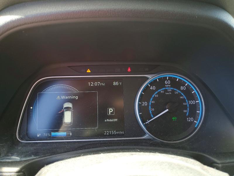 2019 Nissan Leaf VIN 1N4AZ1CP3KC307694 COPART salvage auction — FRONT END, Nc - Salvage Certificate Of Title, sold $650 on 2026-07-09 (photo 9)