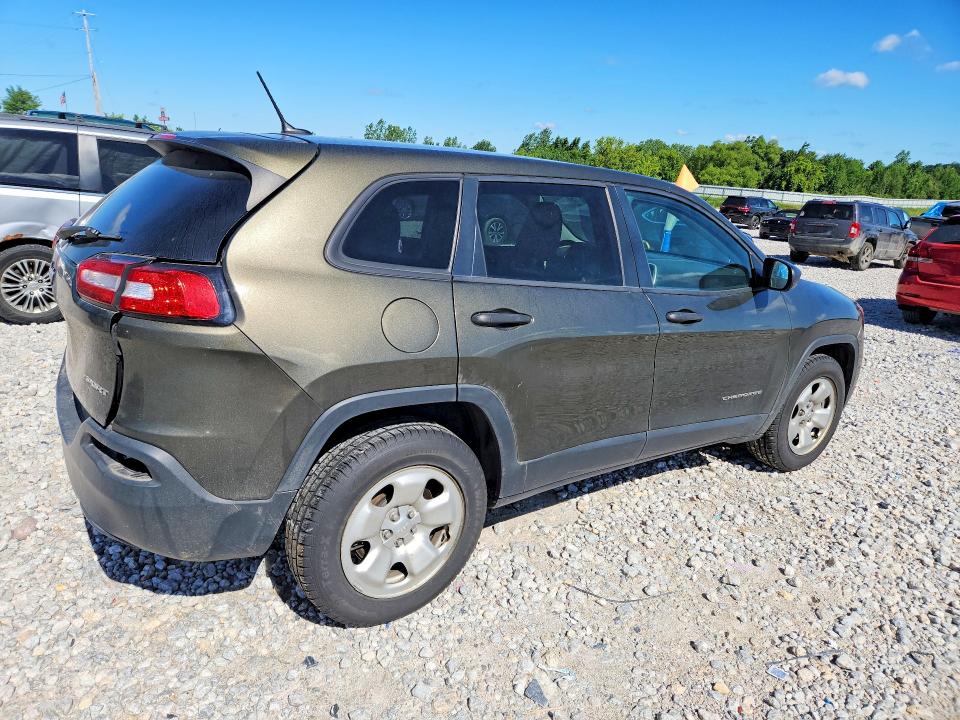 2014 Jeep Cherokee VIN 1C4PJMAB5EW295796 COPART salvage auction — REAR END, Id - Certificate Of Title, sold $975 on 2026-07-09 (photo 3)