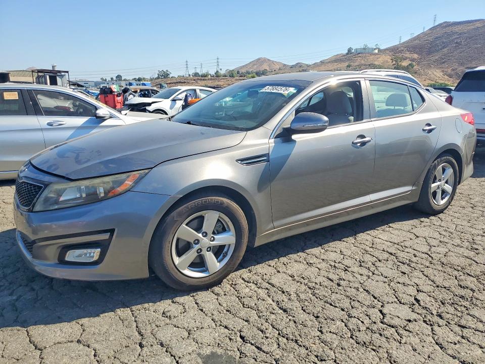 2015 Kia Optima VIN 5XXGM4A77FG499473 COPART salvage auction — VANDALISM, Ca - Salvage Certificate, sold $1,300 on 2026-07-23 (photo 1)