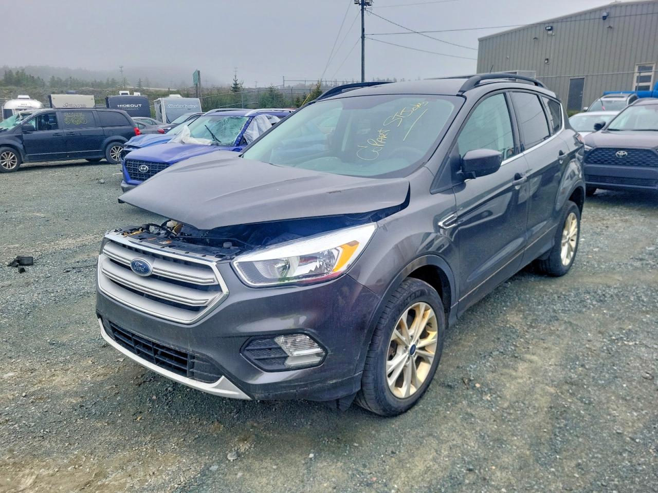 2018 Ford Escape VIN 1FMCU9GD6JUC97022 COPART salvage auction — Front End, St - Salvage Title, sold $275 on 2026-07-09 (photo 1)
