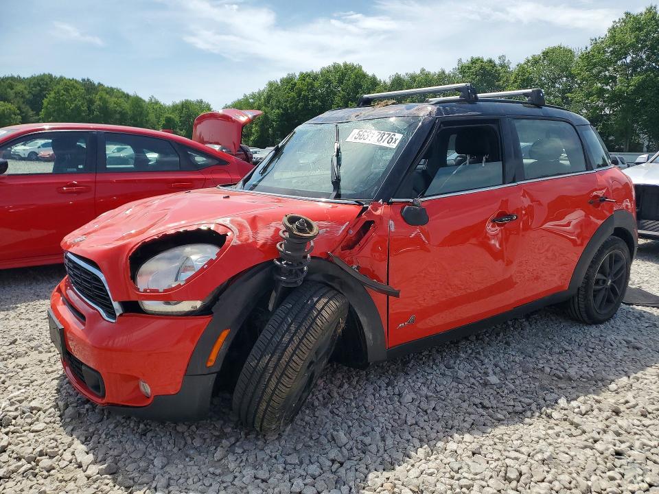 2012 Mini Cooper VIN WMWZC5C53CWL61174 COPART salvage auction — ROLLOVER, MA - CERT OF TITLE-RECONSTRCTD COLL, sold $1,450 on 2026-07-02 (photo 1)
