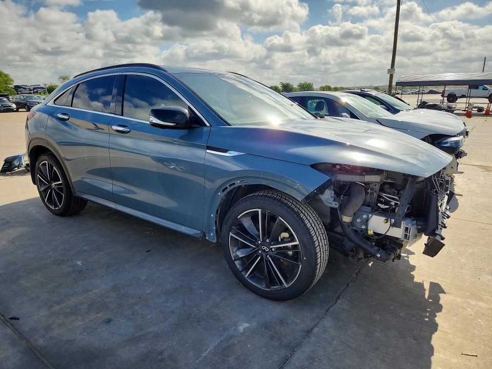 2022 Infiniti Qx55 VIN 3PCAJ5K36NF102725 COPART salvage auction — FRONT END, Tx - Salvage Vehicle Title, sold $3,600 on 2026-07-27 (photo 4)