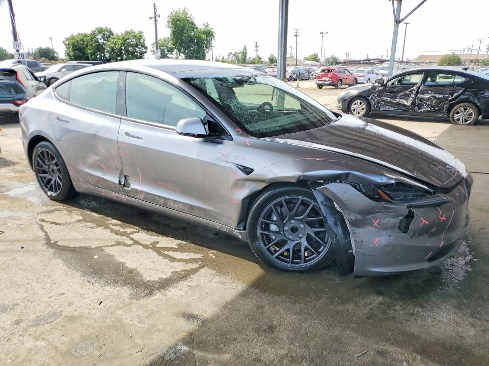2025 Tesla Model 3 VIN 5YJ3E1EA8SF068993 COPART salvage auction — FRONT END, Ca - Salvage Certificate, sold $12,200 on 2026-07-27 (photo 4)