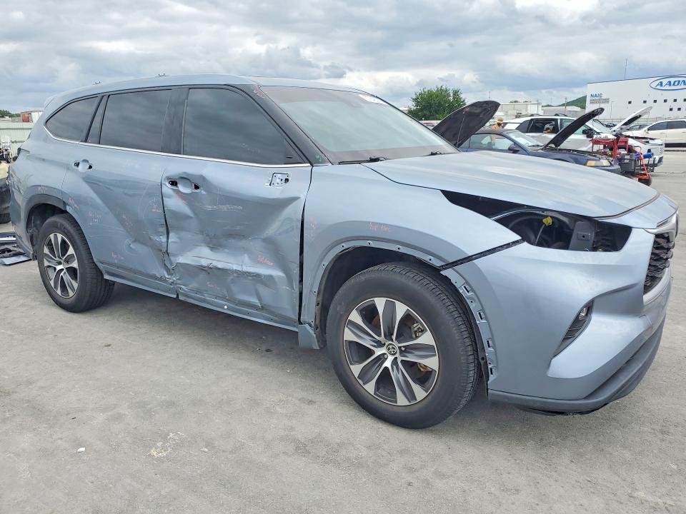 2021 Toyt Highlander VIN 5TDGZRAH2MS048227 COPART salvage auction — SIDE, OK - CERT OF TITLE-SALVAGE, sold $10,600 on 2026-07-22 (photo 4)