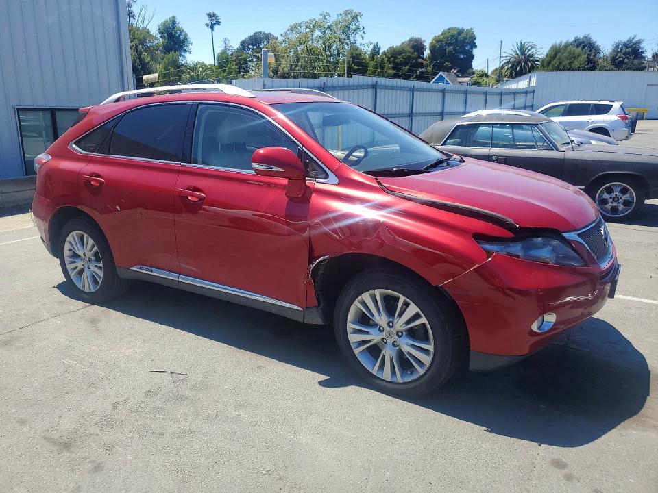 2010 Lexus Rx 450h VIN JTJBC1BA9A2030838 COPART salvage auction — FRONT END, Ca - Salvage Certificate, sold $2,800 on 2026-07-06 (photo 4)