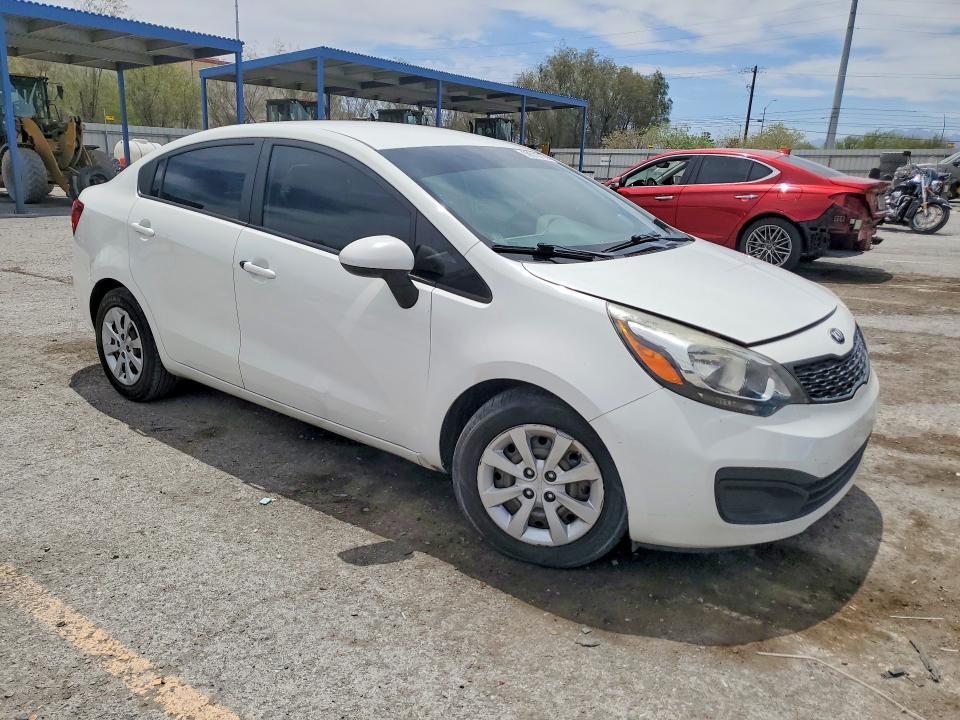 2013 Kia Rio VIN KNADM4A30D6293579 COPART salvage auction — VANDALISM, Nv - Salvage Title, sold $500 on 2026-07-30 (photo 4)
