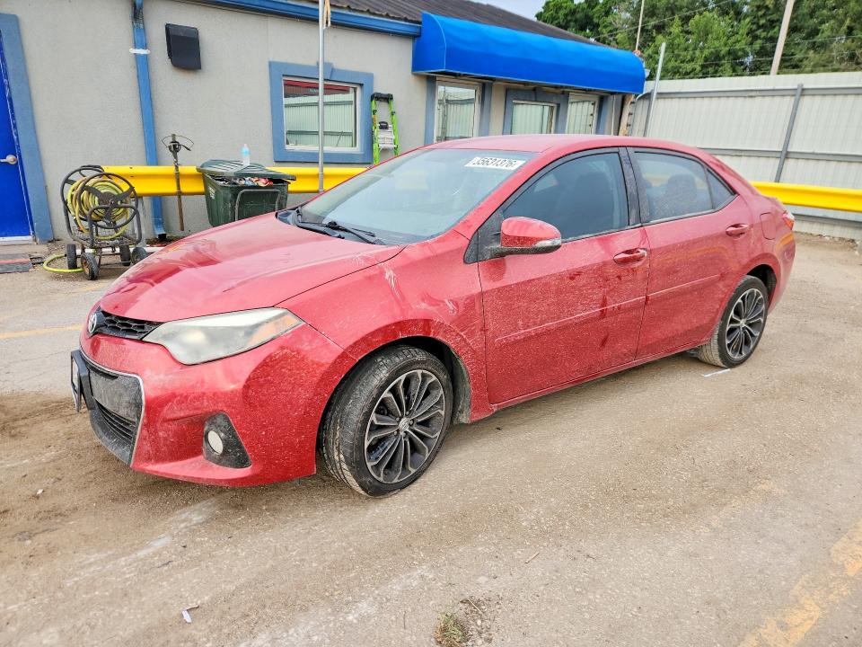2014 Toyota Corolla VIN 5YFBURHE0EP023986 COPART salvage auction — HAIL, Ks - Cert Of Title-Salvage, sold $2,700 on 2026-07-08 (photo 1)