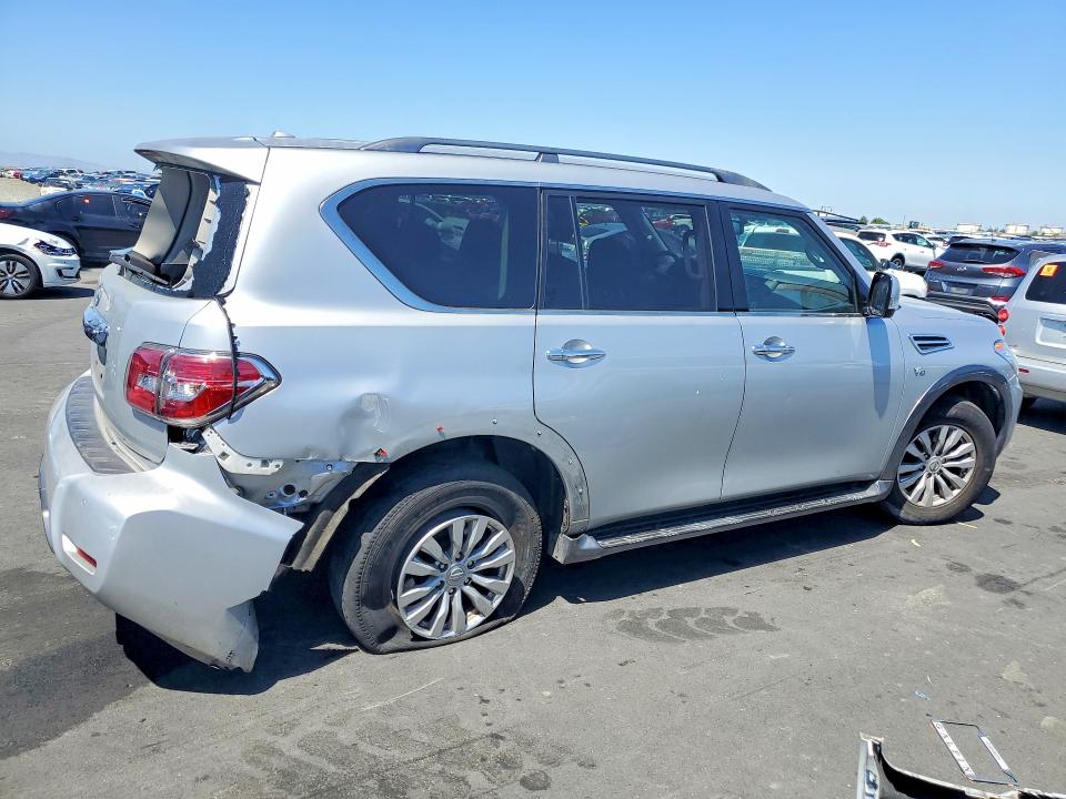 2019 Nissan Armada VIN JN8AY2ND6K9089306 COPART salvage auction — REAR END, Ca - Salvage Certificate, sold $3,800 on 2026-07-08 (photo 3)