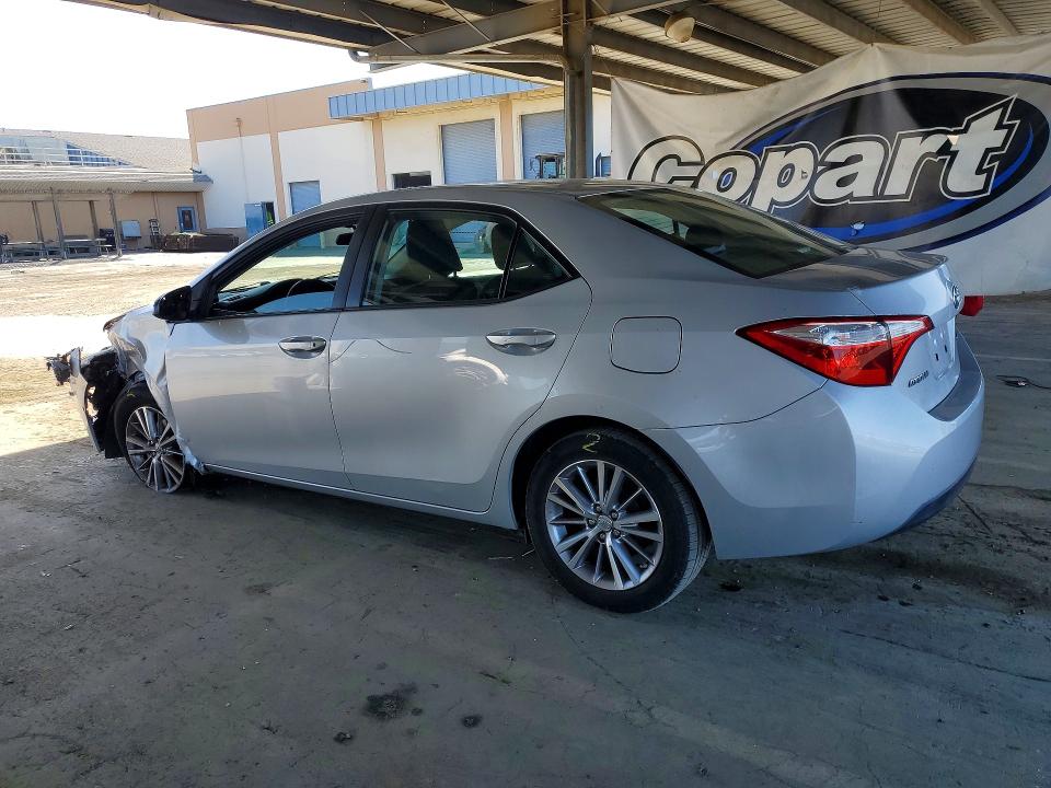 2014 Toyota Corolla VIN 5YFBURHE3EP086290 COPART salvage auction — FRONT END, Ca - Salvage Certificate, sold $1,700 on 2026-07-14 (photo 2)