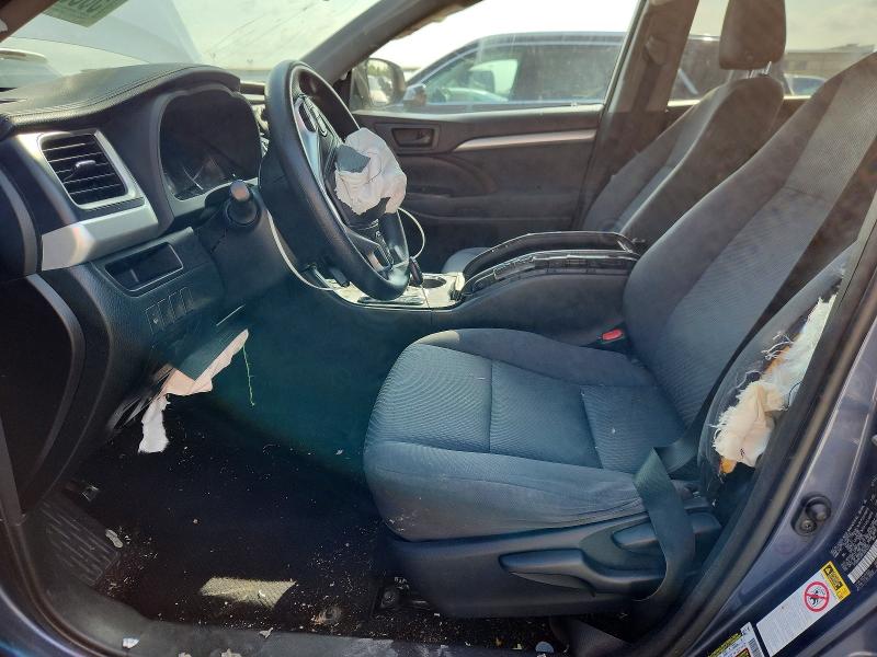 2014 Toyota Highlander VIN 5TDBKRFH0ES064225 COPART salvage auction — FRONT END, Tx - Salvage Vehicle Title, sold $2,600 on 2026-07-09 (photo 7)