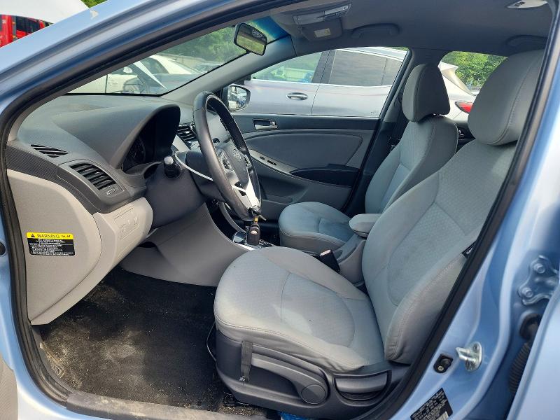 2012 Hyundai Accent VIN KMHCU5AE9CU020037 COPART salvage auction — FRONT END, Pa - Certificate Of Salvage, sold $450 on 2026-07-02 (photo 7)