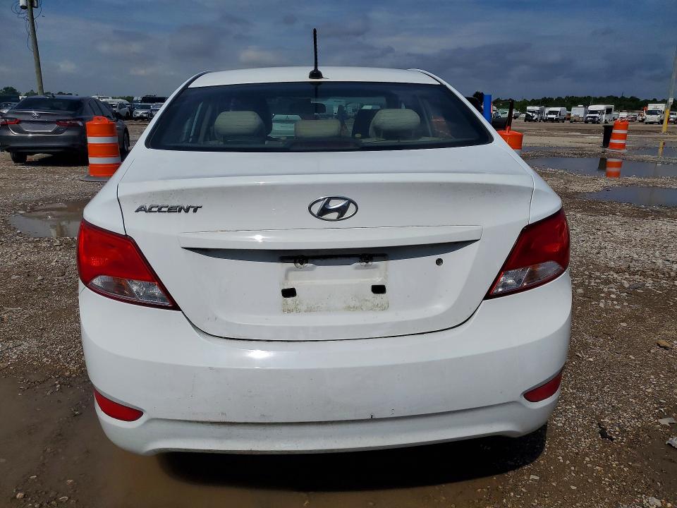 2017 Hyundai Accent VIN KMHCT4AE0HU352727 COPART salvage auction — WATER/FLOOD, Tx - Salvage Title-Flood Damage, sold $675 on 2026-07-09 (photo 6)