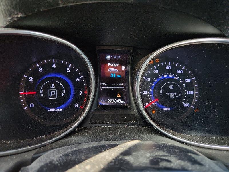2013 Hyundai Santa fe VIN 5XYZU3LAXDG012657 COPART salvage auction — FRONT END, Mo - Certificate Of Title, sold $1,450 on 2026-07-31 (photo 9)