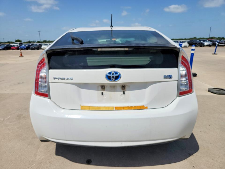 2012 Toyota Prius VIN JTDKN3DU6C1582385 COPART salvage auction — MINOR DENT/SCRATCHES, TX - CERTIFICATE OF TITLE, sold $2,950 on 2026-07-23 (photo 6)