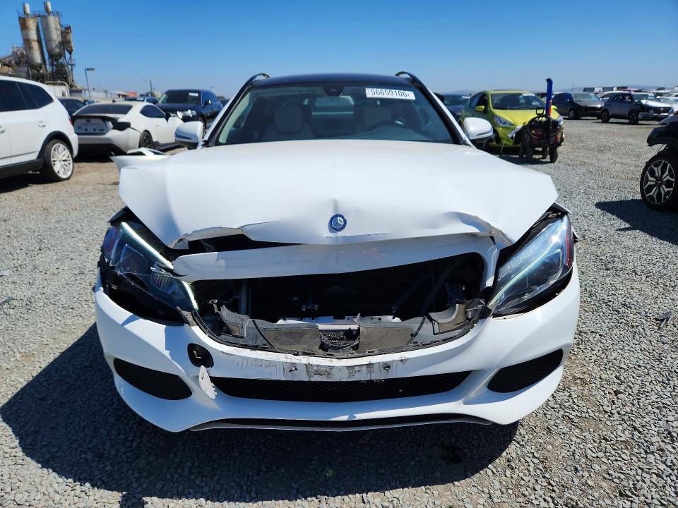 2017 Mercedes-benz C-klasse VIN WDDWJ4JB6HF430421 COPART salvage auction — FRONT END, Ca - Salvage Certificate, sold $3,550 on 2026-07-31 (photo 5)