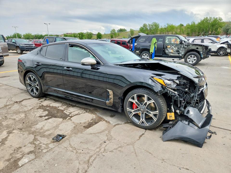 2019 Kia Stinger VIN KNAE35LC7K6056899 COPART salvage auction — FRONT END, CO - SALVAGE TITLE, sold $3,950 on 2026-07-27 (photo 3)