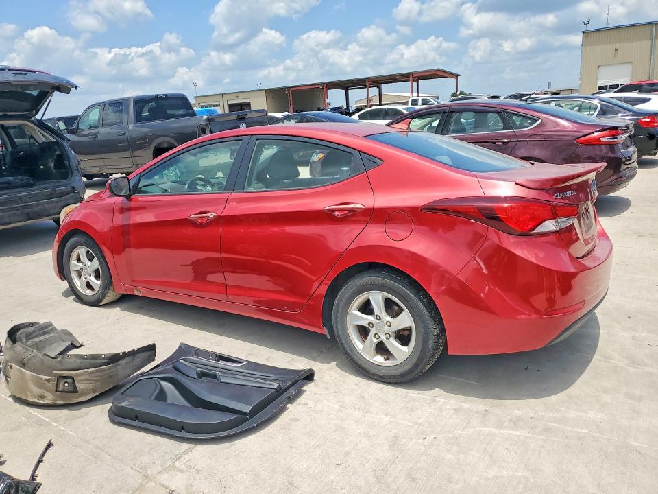 2015 Hyundai Elantra VIN KMHDH4AEXFU266960 COPART salvage auction — SIDE, TX - SALVAGE VEHICLE TITLE, sold $925 on 2026-07-27 (photo 2)