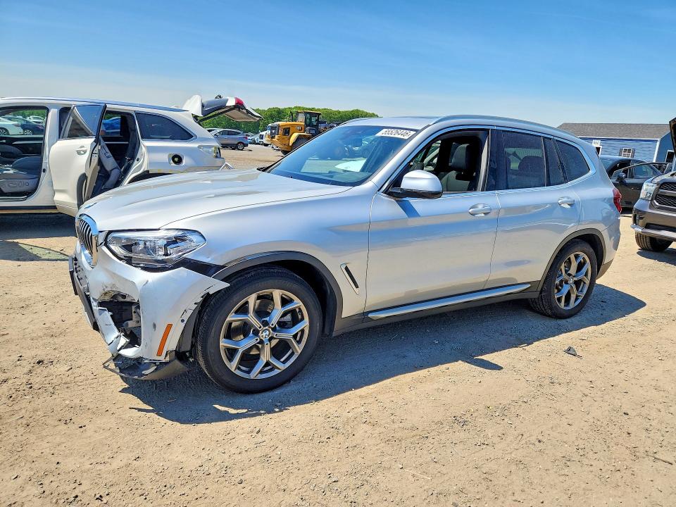 2021 BMW X3 VIN 5UXTY5C06M9H22123 COPART salvage auction — FRONT END, Ma - Cert Of Title-Salvage, sold $13,900 on 2026-07-22 (photo 1)