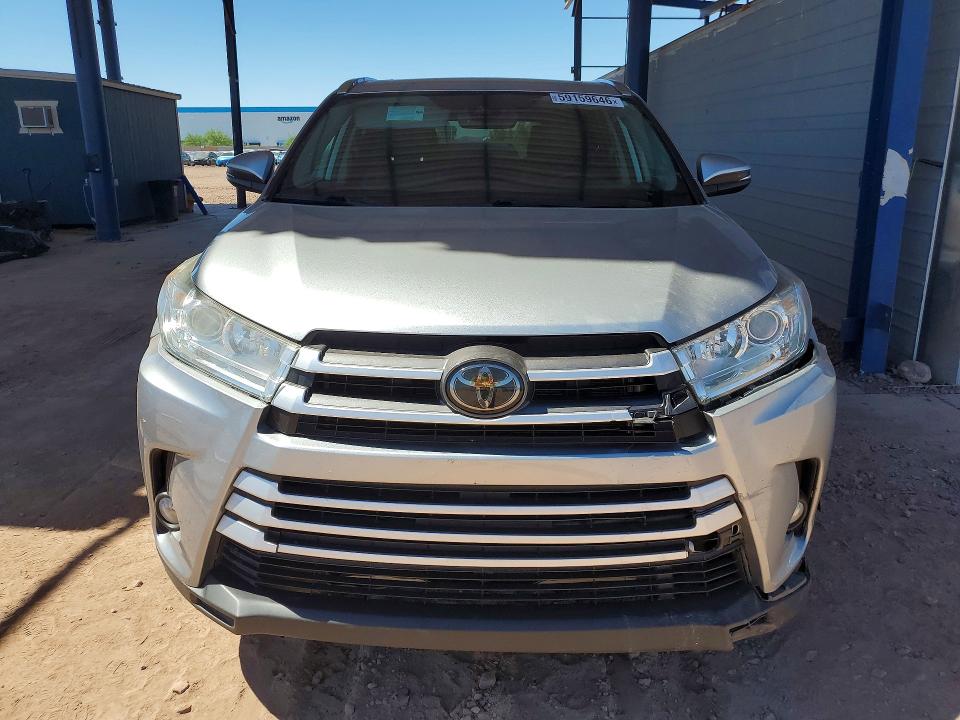 2019 Toyota Highlander VIN 5TDJZRFH9KS583101 COPART salvage auction — MECHANICAL, Az - Cert Of Title - Salvage, sold $12,600 on 2026-07-09 (photo 5)