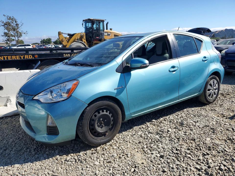 2013 Toyota Prius c VIN JTDKDTB38D1053597 COPART salvage auction — REAR END, Ca - Non-Repairable Vehicle Cert, sold $1,600 on 2026-07-14 (photo 1)