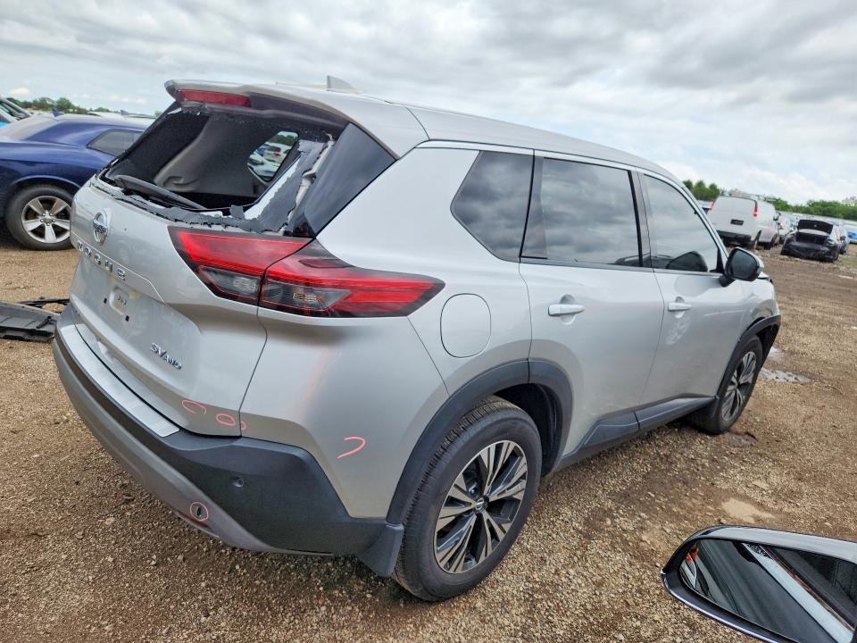 2021 Nissan Rogue VIN JN8AT3BB5MW204988 COPART salvage auction — FRONT END, Il - Salvage Certificate, sold $5,400 on 2026-07-28 (photo 3)