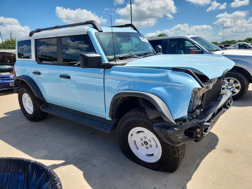 2025 Ford Bronco VIN 1FMEE4DP4SLA43081 COPART salvage auction — FRONT END, Tx - Salvage Vehicle Title, sold $23,300 on 2026-07-02 (photo 4)