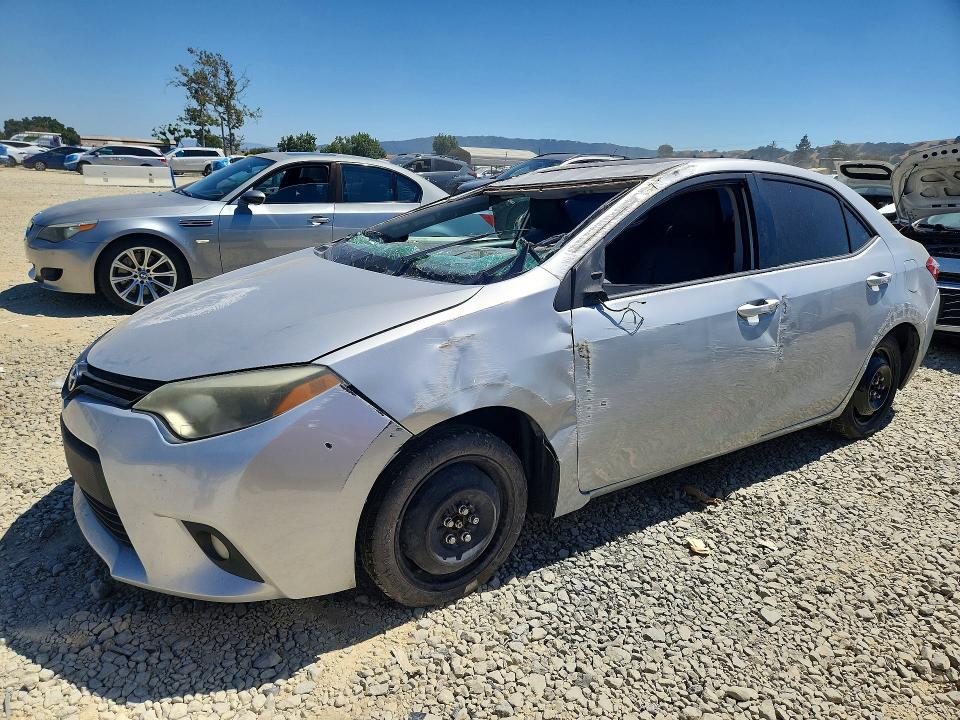 2014 Toyota Corolla VIN 5YFBURHE8EP075236 COPART salvage auction — ROLLOVER, CA - SALVAGE CERTIFICATE, sold $1,100 on 2026-07-14 (photo 1)