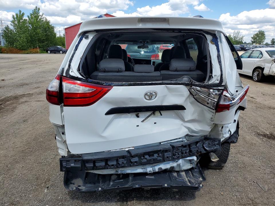 2017 Toyota Sienna VIN 5TDZZ3DC6HS850937 COPART salvage auction — REAR END, ON - PERMIT IRREPAIRABLE, sold $3,100 on 2026-07-28 (photo 6)