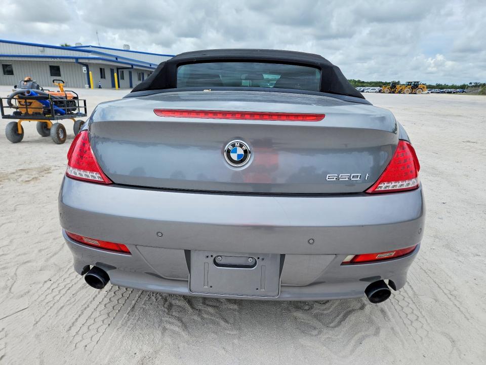 2010 BMW 6 series VIN WBAEB5C56AC226075 COPART salvage auction — MINOR DENT/SCRATCHES, Fl - Certificate Of Title (P), sold $3,500 on 2026-07-08 (photo 6)