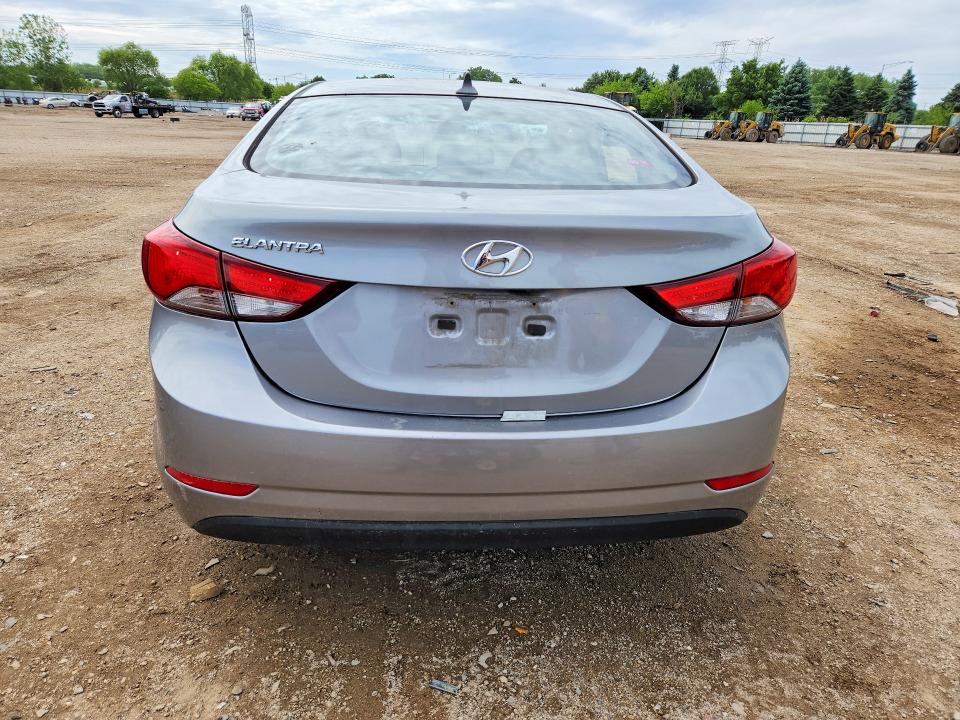 2016 Hyundai VIN KMHDH4AE8GU514754 COPART salvage auction — VANDALISM, Il - Salvage Certificate, sold $1,100 on 2026-07-07 (photo 6)
