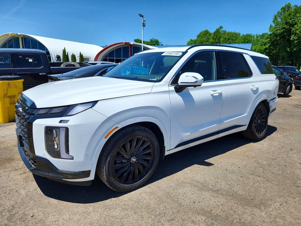 2024 Hyundai Palisade VIN KM8R7DGE2RU673613 COPART salvage auction — SIDE, CT - CERT OF TITLE-SALVAGE, sold $16,800 on 2026-07-16 (photo 1)