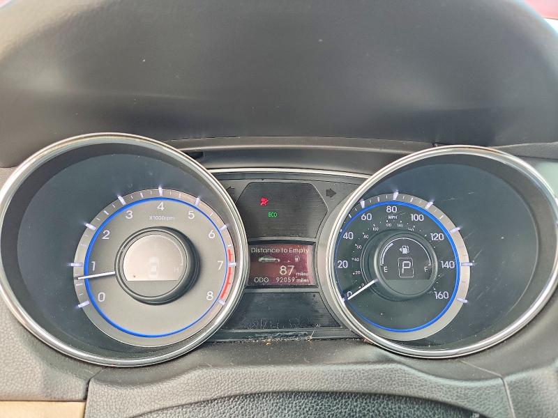 2014 Hyundai Sonata VIN 5NPEB4ACXEH832956 COPART salvage auction — FRONT END, Ga - Cert Of Title-Salvage, sold $1,400 on 2026-07-09 (photo 9)