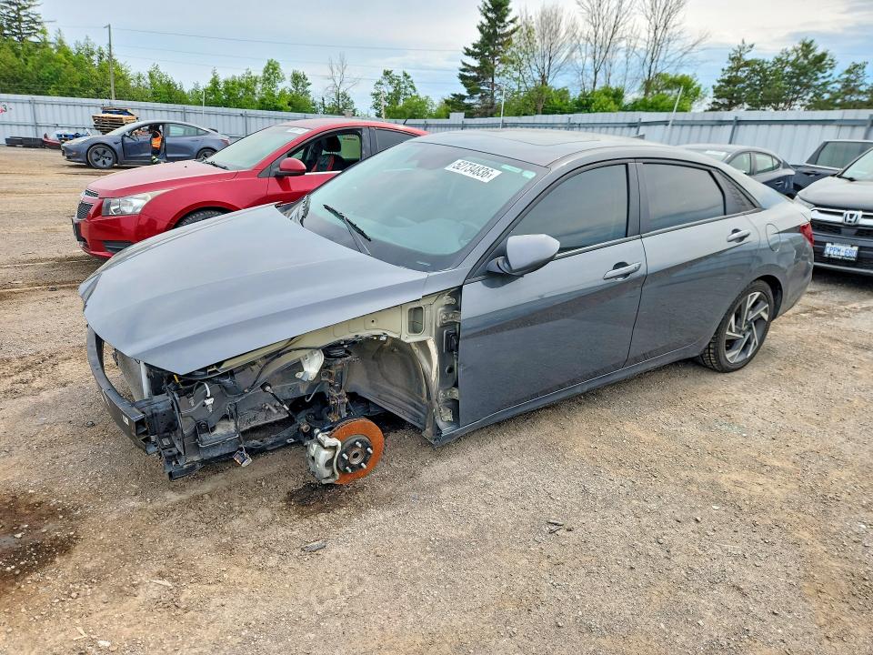 2025 Hyundai Elantra VIN KMHLM4DG8SU966989 COPART salvage auction — FRONT END, On - Permit Salvage, sold $4,250 on 2026-07-16 (photo 1)