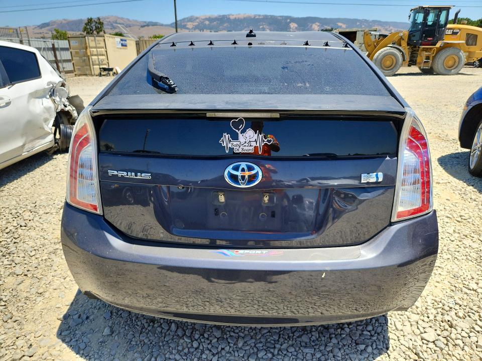 2012 Toyota Prius VIN JTDKN3DU4C5498039 COPART salvage auction — VANDALISM, CA - SALVAGE CERTIFICATE, sold $2,150 on 2026-07-14 (photo 6)