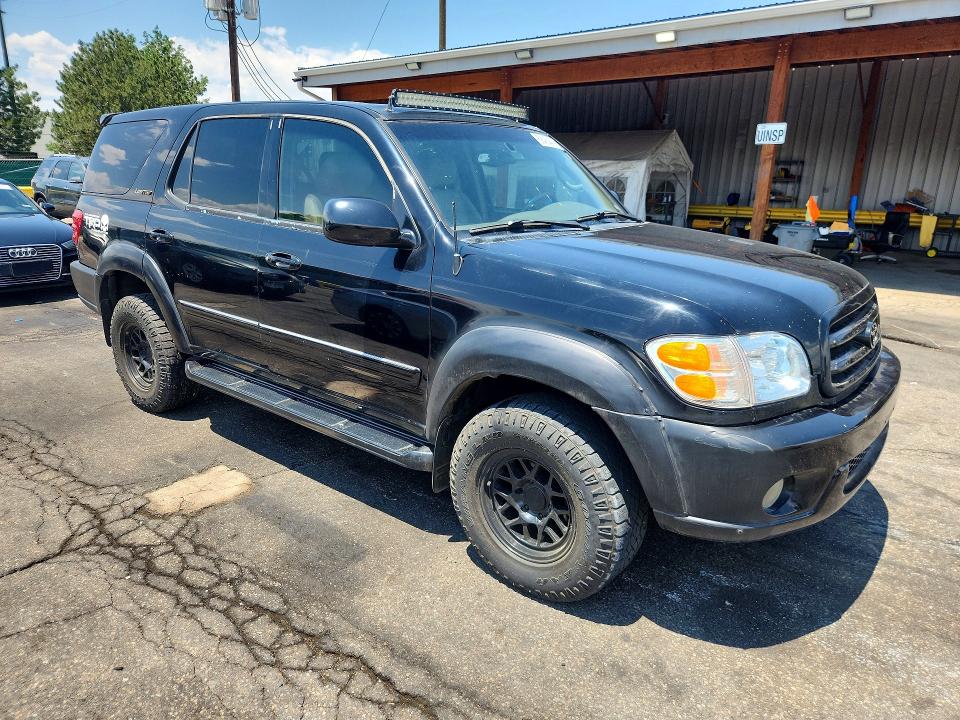 2001 Toyota Sequoia VIN 5TDBT48A01S023846 COPART salvage auction — REAR END, CO - PUBLIC - SALVAGE TITLE (P), sold $1,000 on 2026-07-14 (photo 4)