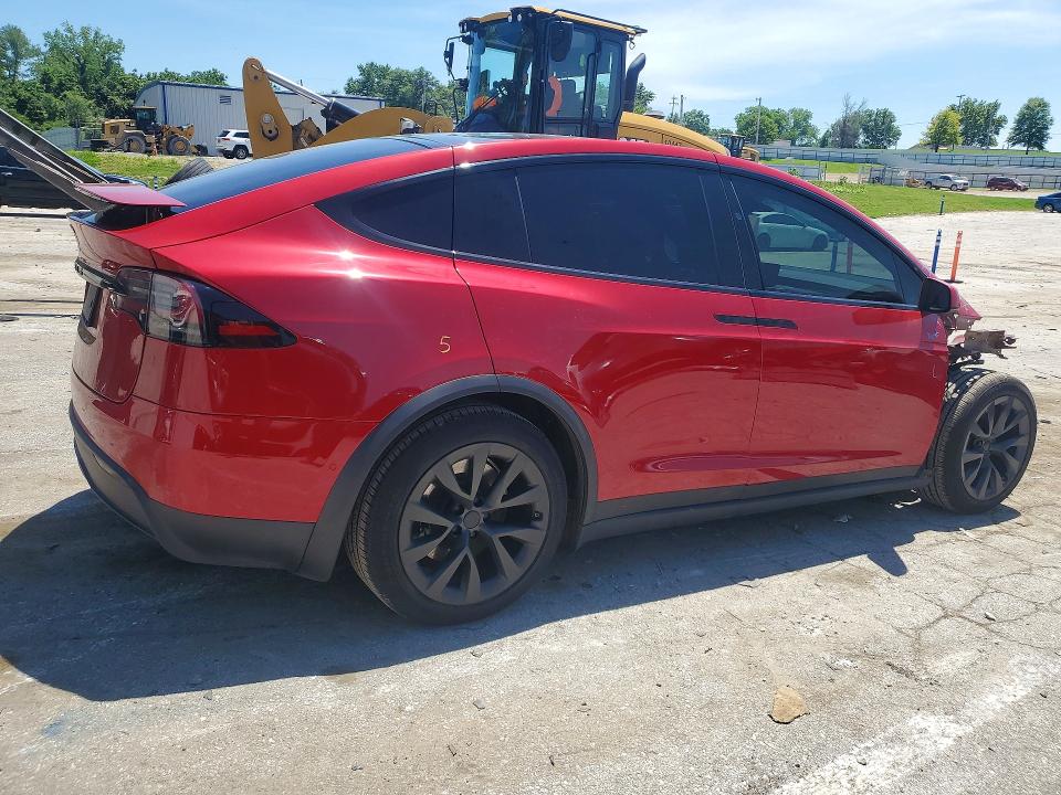 2023 Tesla Model x VIN 7SAXCAE55PF380001 COPART salvage auction — FRONT END, Mo - Salvage Certificate Of Title, sold $21,600 on 2026-07-31 (photo 3)