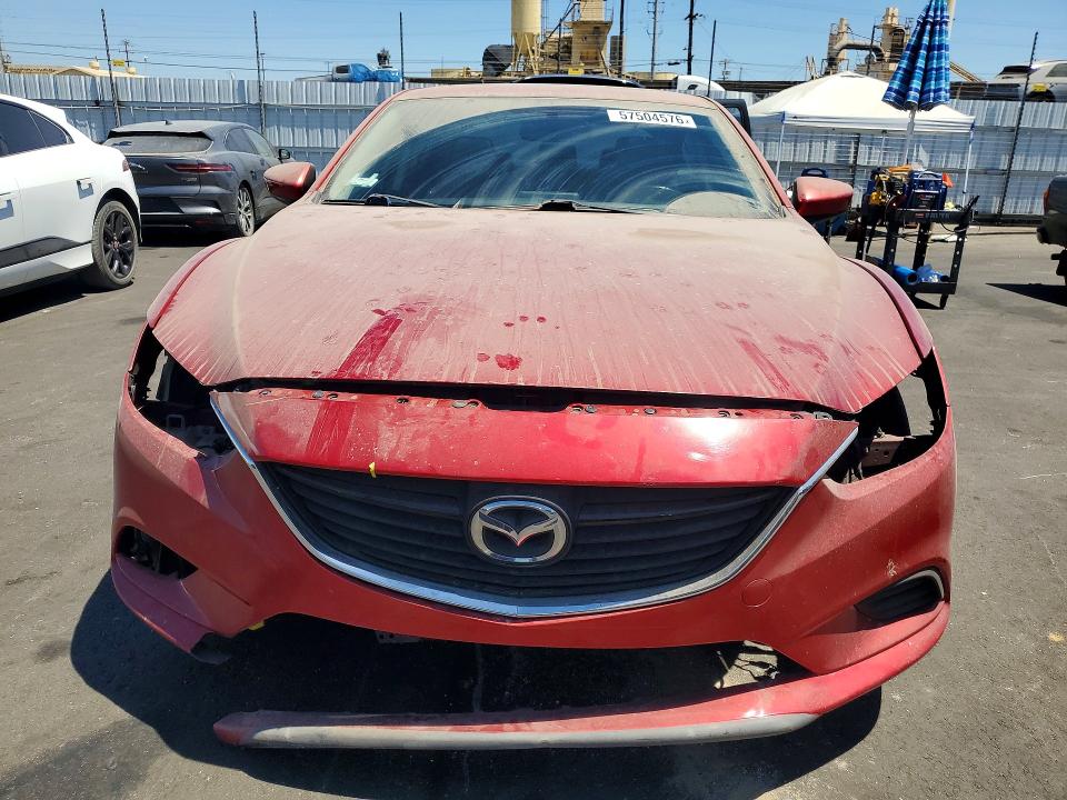 2016 Mazda 6 VIN JM1GJ1V55G1447031 COPART salvage auction — FRONT END, Salvage Title, sold $1,450 on 2026-07-15 (photo 5)