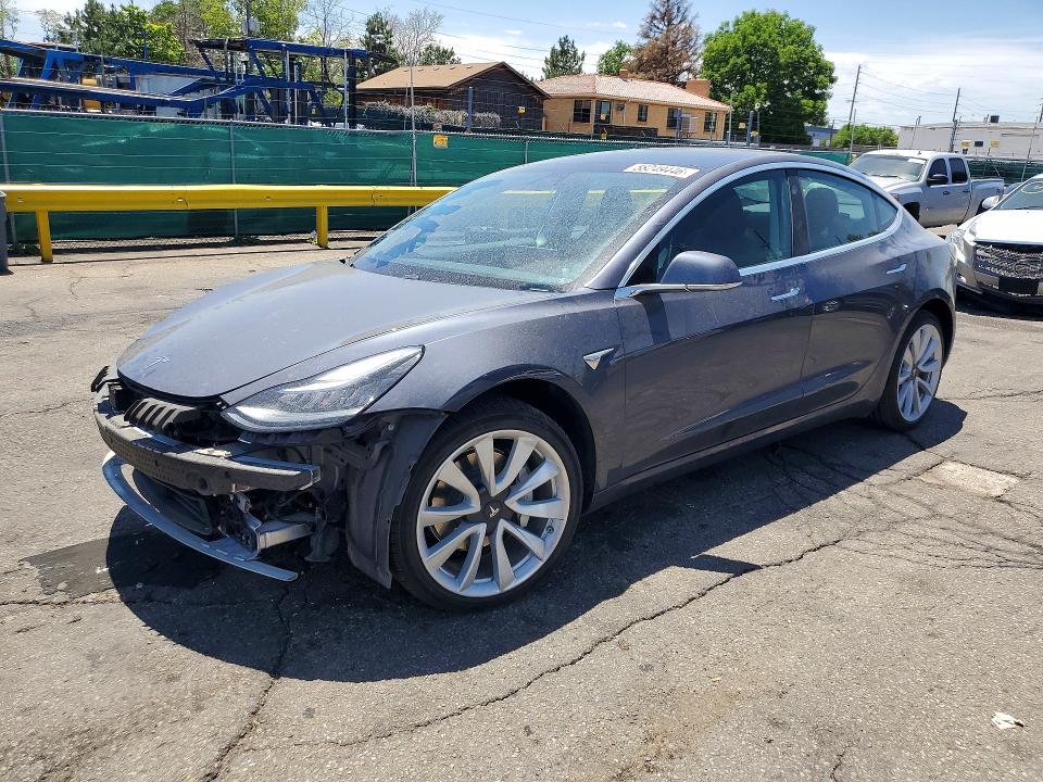 2020 Tesla Model 3 VIN 5YJ3E1EB7LF620137 COPART salvage auction — FRONT END, Co - Public - Salvage Title, sold $6,200 on 2026-08-27 (photo 1)